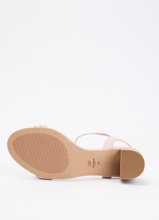 Dune London Jaycie sandalette van leer - detail 5 lichtroze