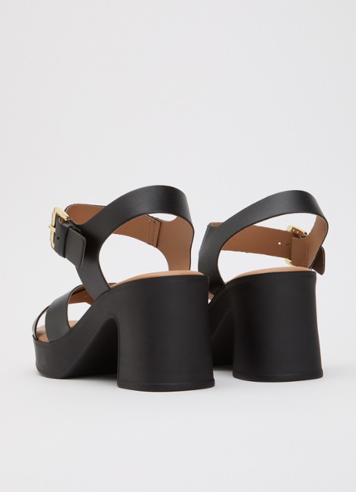Dune London Judge sandalette van leer - achterkant 4 zwart