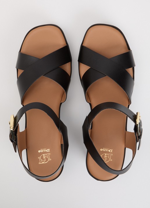 Dune London Judge sandalette van leer - detail 2 zwart