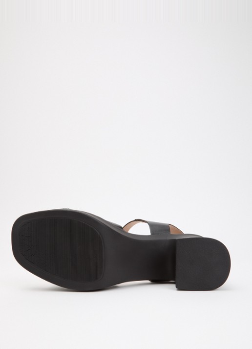 Dune London Judge sandalette van leer - detail 3 zwart