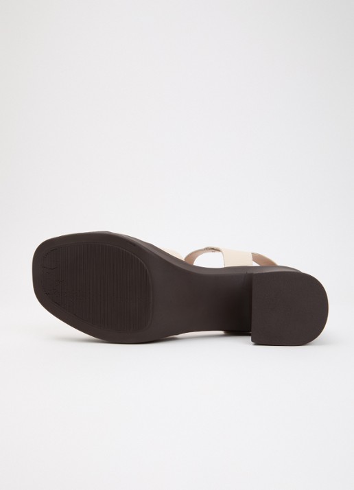 Dune London Judge sandalette van leer - detail 4 creme