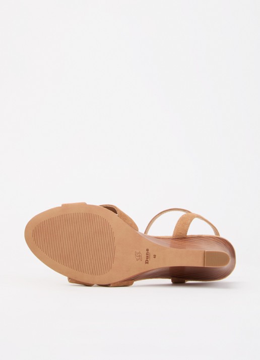 Dune London Kalans sandalette van suède - detail 4 camel