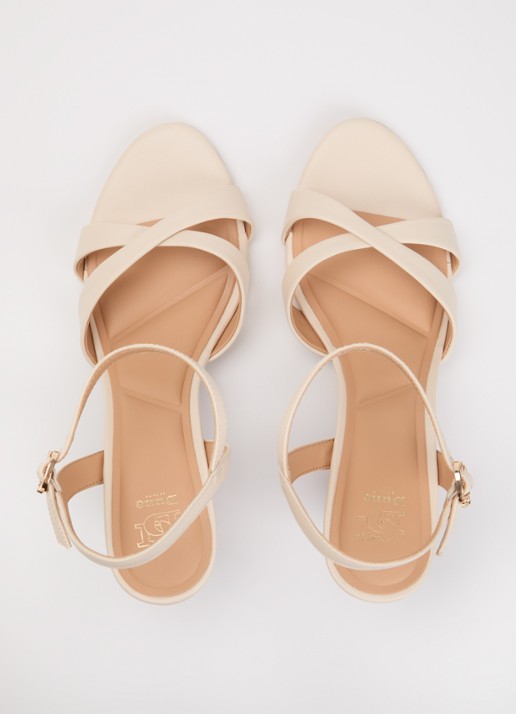 Dune London Kalans sandalette van suède - detail 4 creme