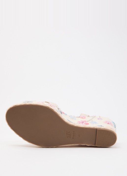 Dune London Kalmiah sleehak met borduring - detail 5 beige