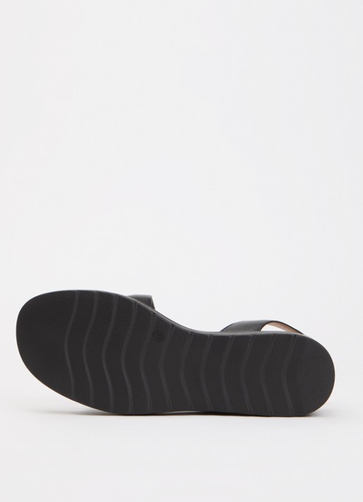 Dune London Karing sandalette van leer - detail 5 zwart