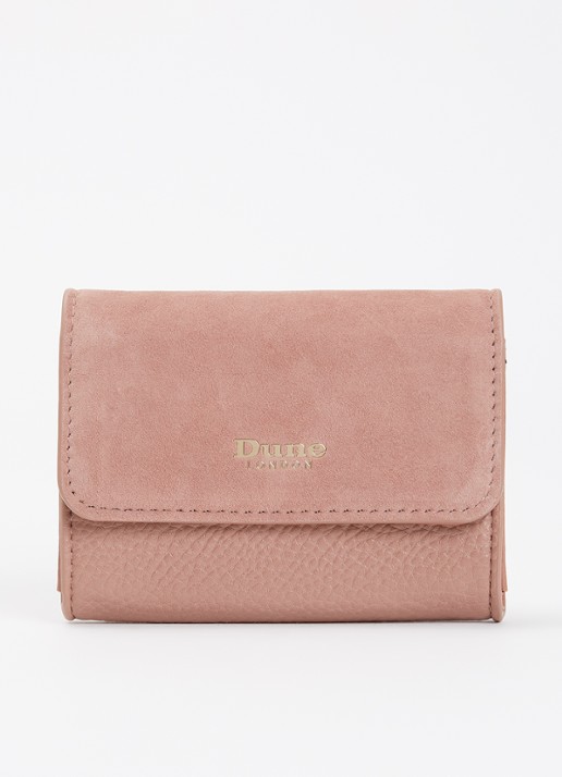 Dune London Kelsey overslagportemonnee met leren details - voorkant 2 oudroze
