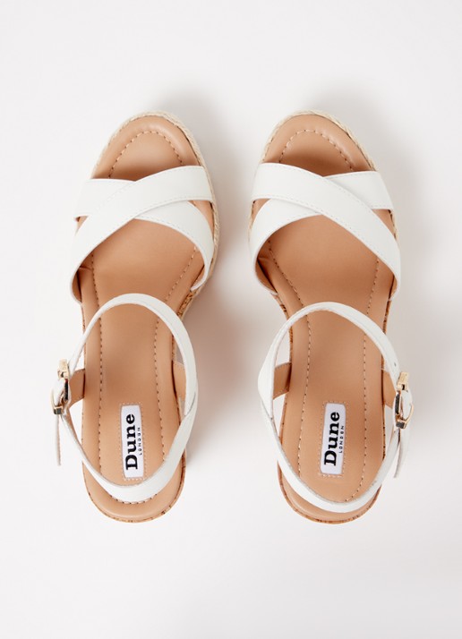 Dune London Kindest sleehak van leer - detail 4 wit
