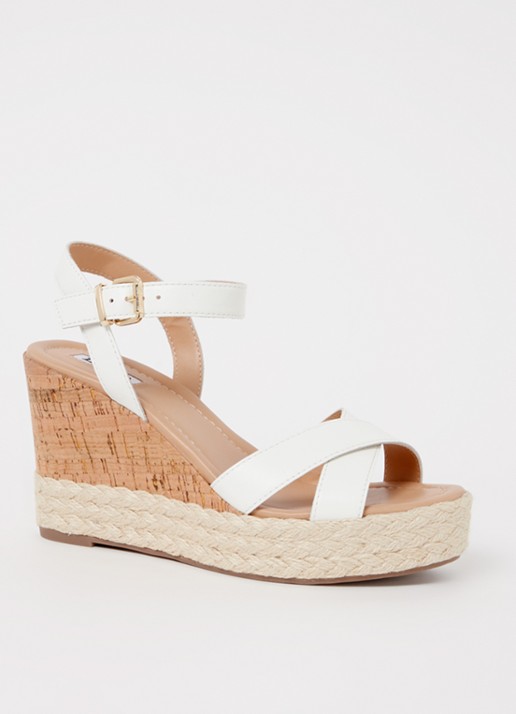 Dune London Kindest sleehak van leer - voorkant wit