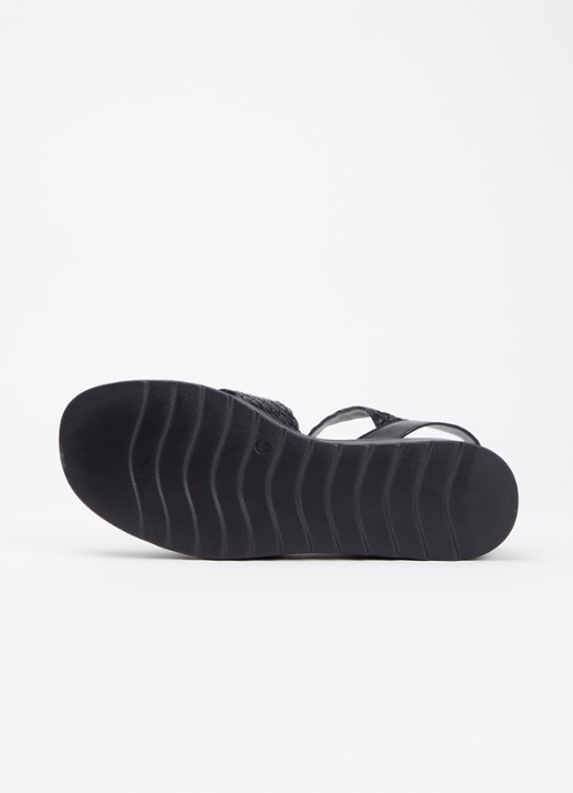 Dune London Kinleys sandalette van leer - detail 3 zwart