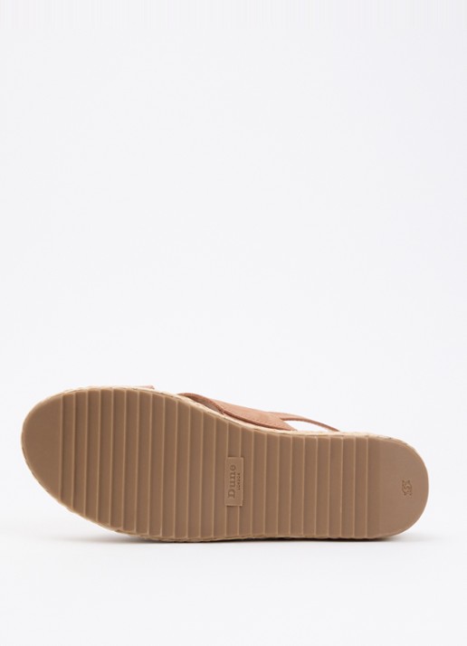 Dune London Kiya sandaal met sleehak - detail 5 camel