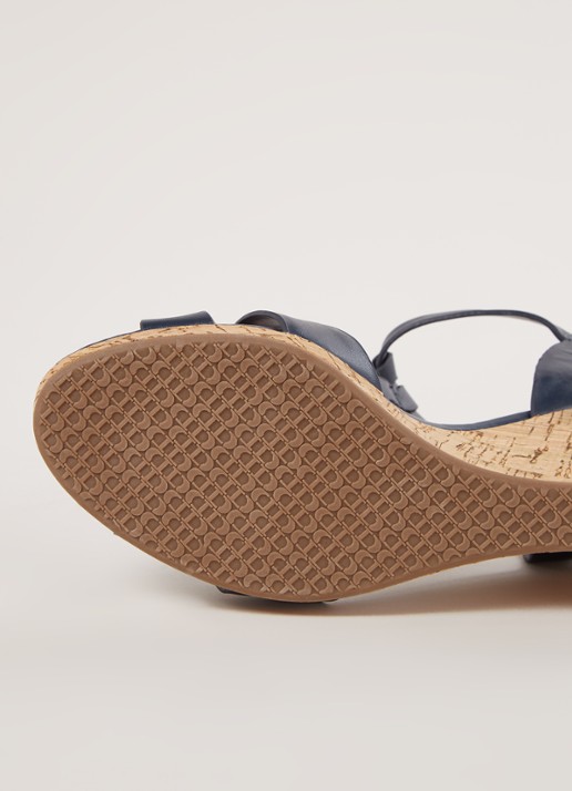 Dune London Koala sleehak van leer - detail 5 donkerblauw