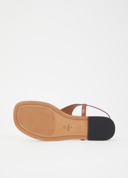 Dune London Laith sandaal van leer - detail 4 cognac