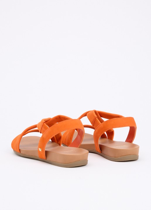 Dune London Landies sandaal van nubuck - achterkant 5 orange