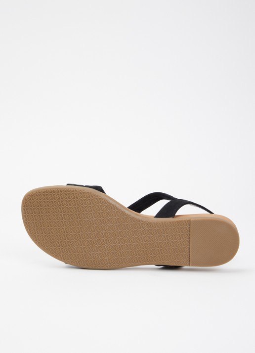 Dune London Landies sandaal van nubuck - detail 3 zwart