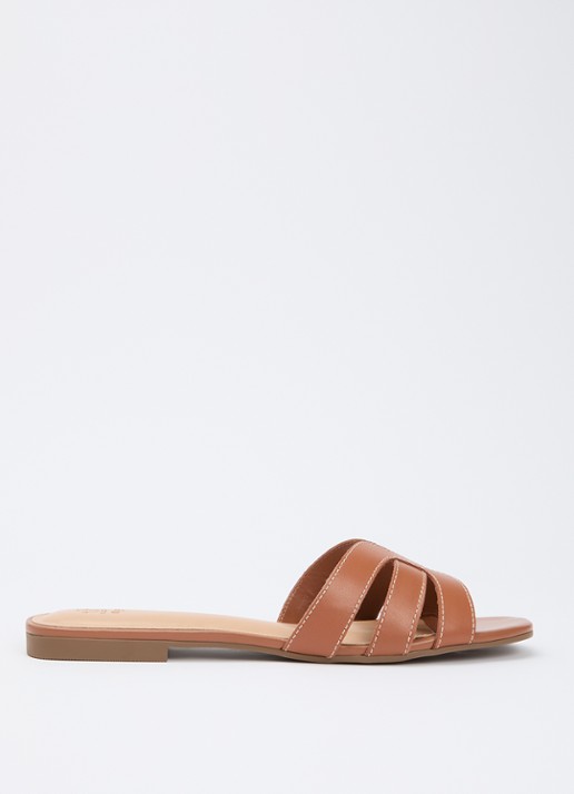 Dune London Larrissa slipper van leer