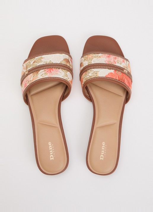 Dune London Leti sandaal met leren details - detail 3 orange