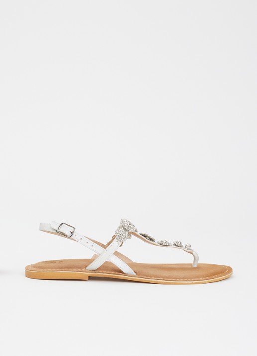 Dune London Liana sandaal van leer met strass