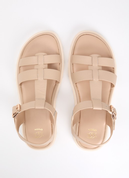 Dune London Lilar sandaal van leer - detail 3 beige