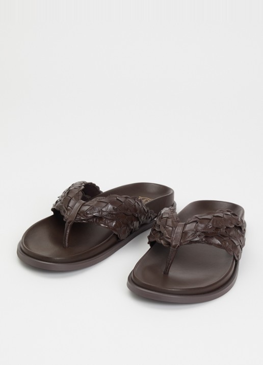 Dune London Lindie slipper van leer - detail 3 beige