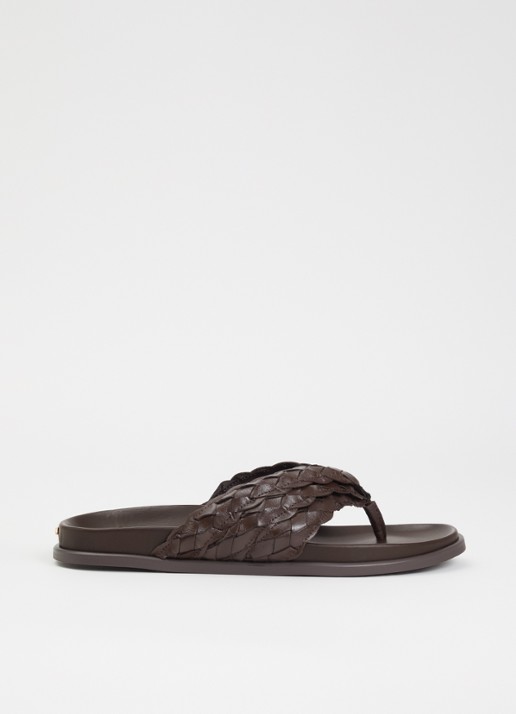 Dune London Lindie slipper van leer
