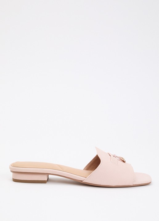 Dune London Lindo slipper van leer