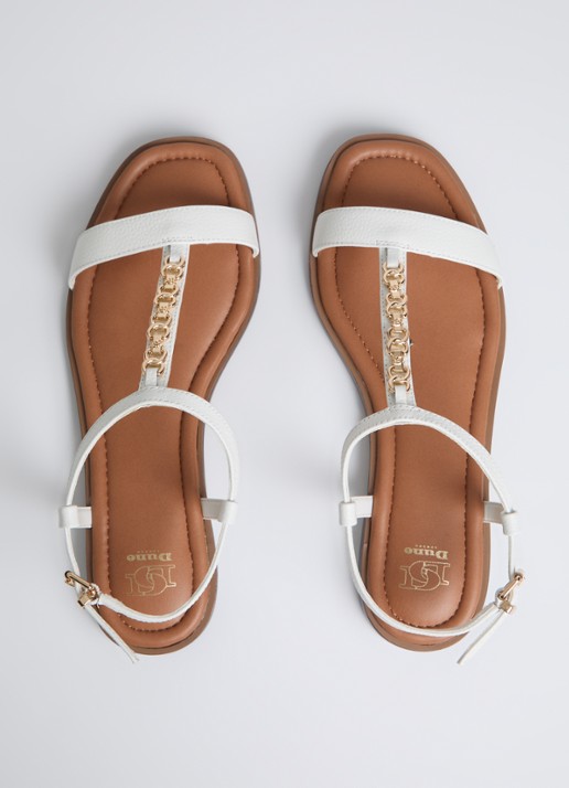 Dune London Lollipops sandaal van leer - detail 4 wit