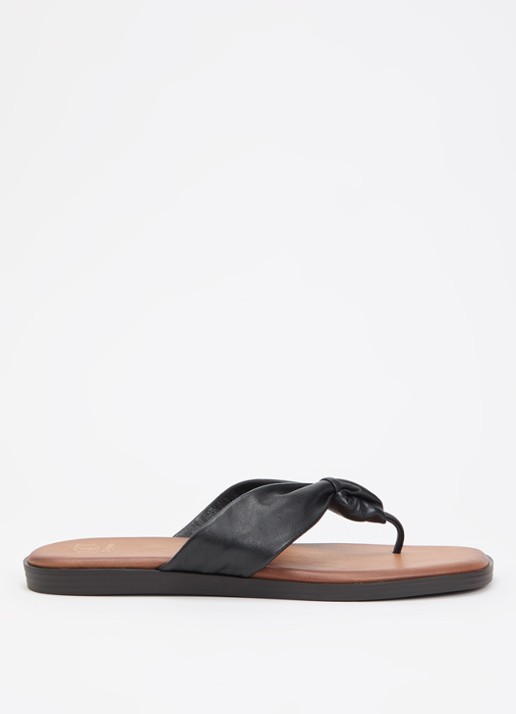 Dune London Looks slipper van leer