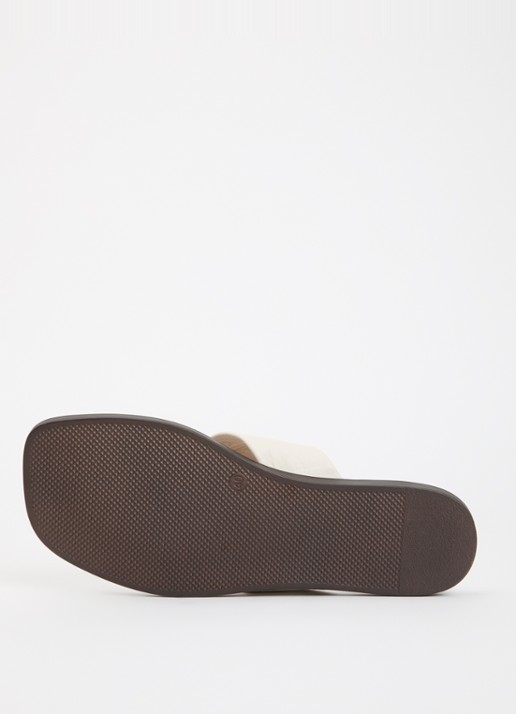 Dune London Looks slipper van leer - detail 5 creme