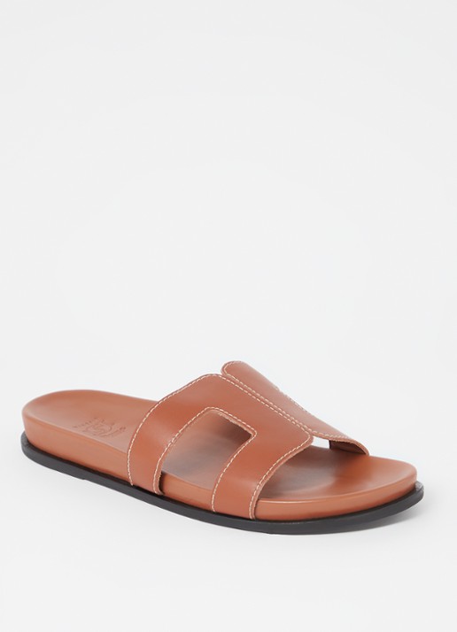 Dune London Loupa slipper van leer