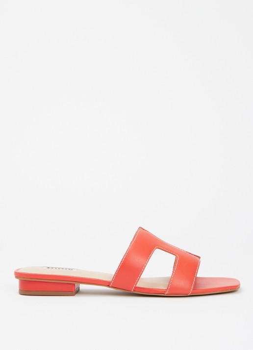Dune London Loupe sandaal - voorkant 5 oranjerood