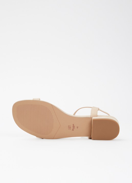 Dune London Lyra sandaal van leer  - detail 4 beige