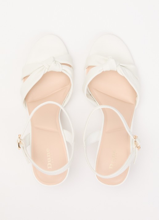 Dune London Madisons sandalette van leer - detail 4 wit