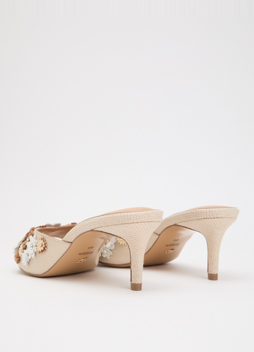 Dune London Maizy muiltje van leer - achterkant 5 beige