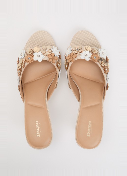 Dune London Maizy muiltje van leer - detail 3 beige