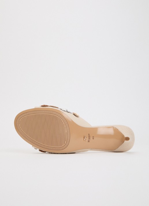 Dune London Maizy muiltje van leer - detail 4 beige