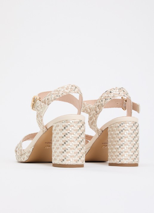 Dune London Manifesting sandalette - achterkant 2 metallic