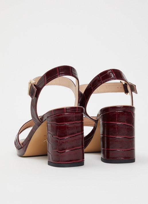 Dune London Manifesting sandalette - achterkant 5 bordeauxrood