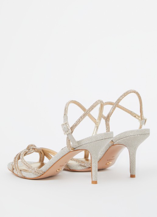 Dune London Marvelo sandalette met strass - achterkant goud - plain synthetic