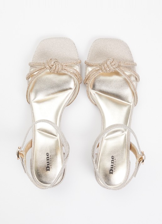 Dune London Marvelousness sandalette met strass - detail 3 goud