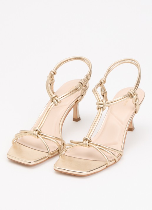 Dune London Matti sandalette van leer - detail 3 goud