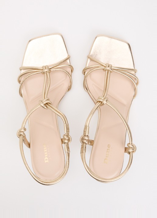 Dune London Matti sandalette van leer - detail 4 goud