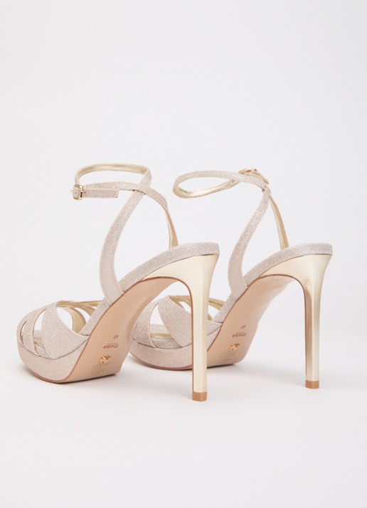 Dune London Mayva sandalette - achterkant 5 goud