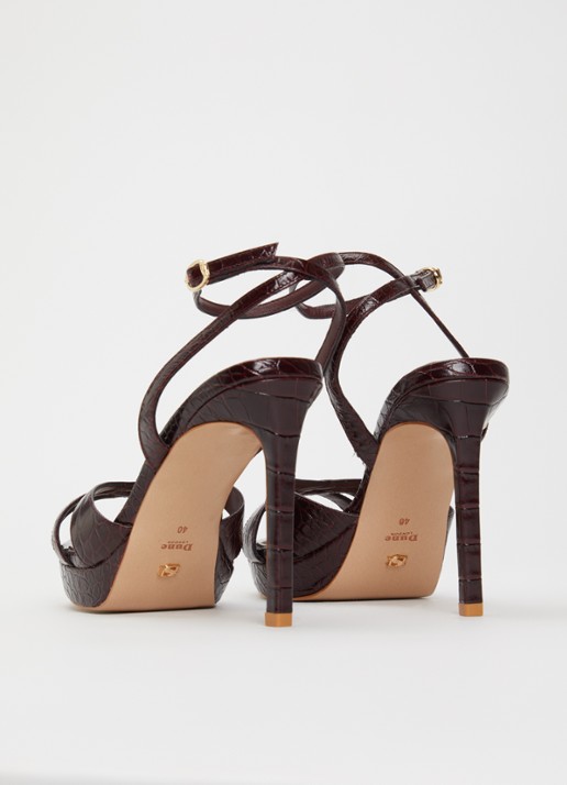 Dune London Mayva sandalette - achterkant 2 bordeauxrood