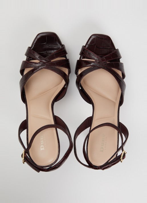 Dune London Mayva sandalette - detail 4 bordeauxrood