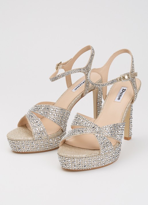 Dune London Mayve sandalette met strass - detail 3 goud