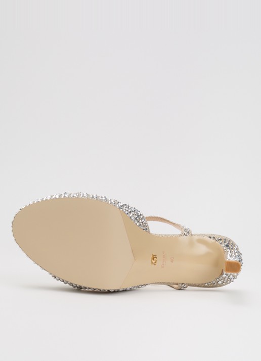Dune London Mayve sandalette met strass - detail 5 goud