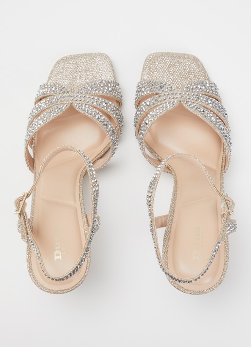 Dune London Mayven sandalette met strass - detail 3 goud
