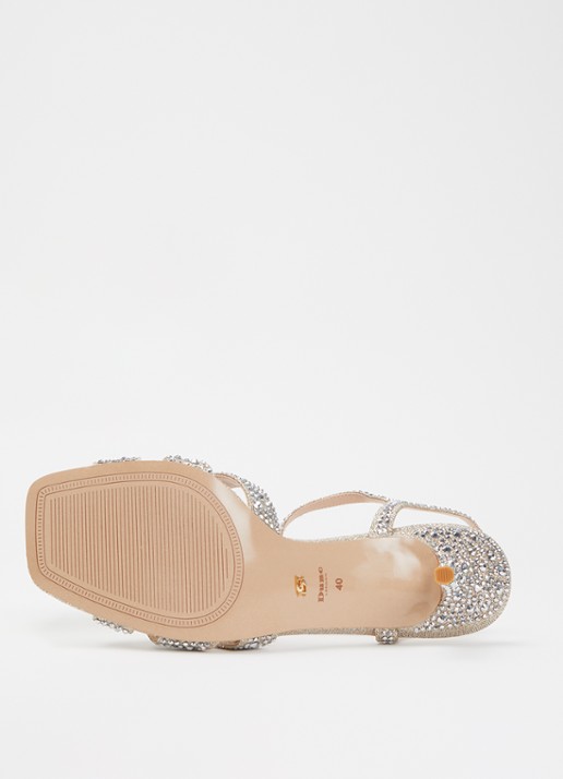 Dune London Mayven sandalette met strass - detail 4 goud