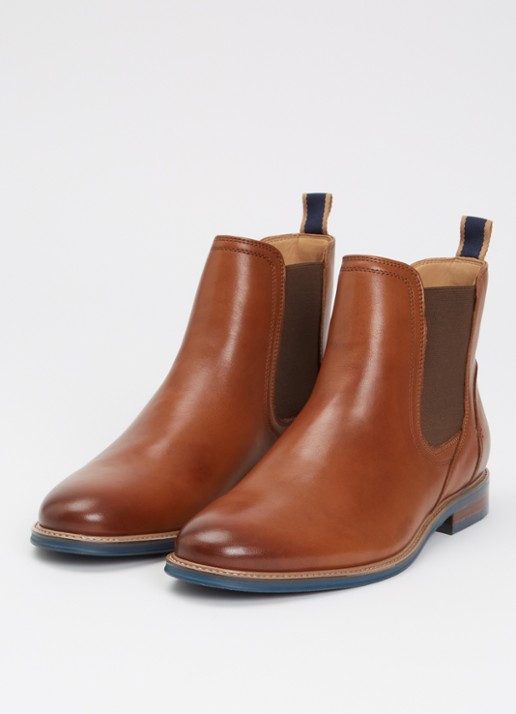 Dune London Mckinley chelsea boot - detail 3 oranjebruin