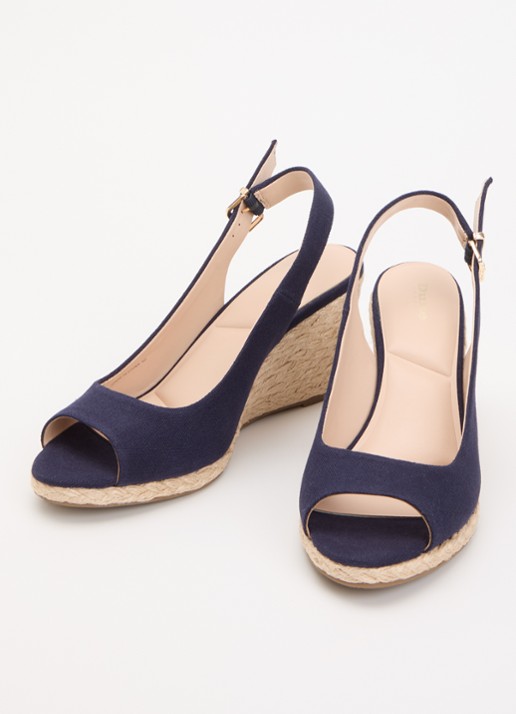 Dune London Mediating espadrille met gespdetail - detail 2 donkerblauw